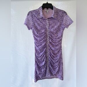 Like New RSQ Retro Y2K Hippy Ruched Flower Dress